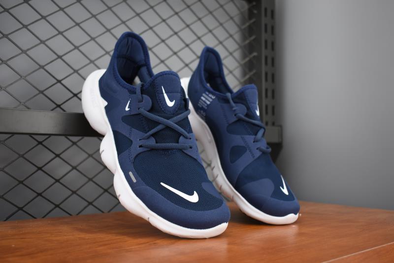 2019 Men Nike Free 5.0 Royal Blue White Training Shoes